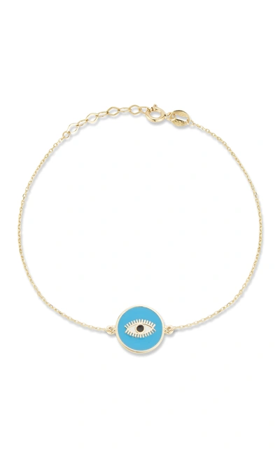 Ember Fine Jewelry 14k Gold Evil Eye Bracelet In Blue