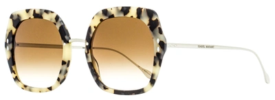 Isabel Marant Women's Square Sunglasses Im0085s 9g0ha Cream Havana/palladium 55mm In Multi