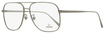 Omega Men's Navigator Eyeglasses Om5006h 008 Gunmetal 60mm In White