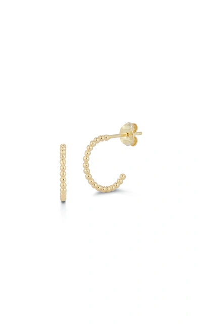 Ember Fine Jewelry 14k Italian Gold Ball Hoop Earrings In White