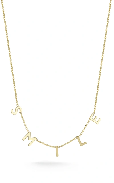 Ember Fine Jewelry 14k Italian Gold Smile Necklace In White
