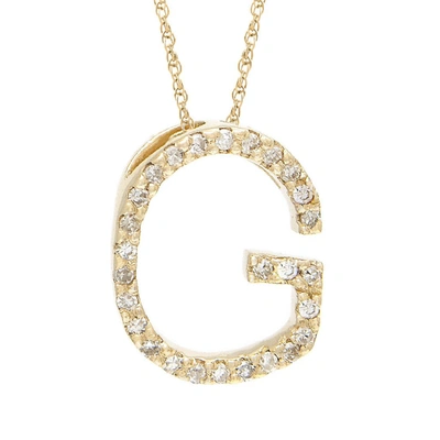 Monary Diamond "g" (yg/with Chain) Initial In White