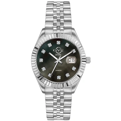 Gv2 Naples Women's Black Dial Steel Watch In Silver