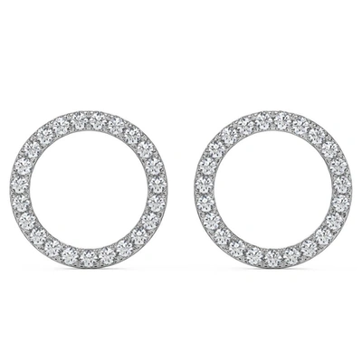Pompeii3 1/4ct Circle Diamond Earrings In White, Yellow, Or Rose Gold Lab Grown