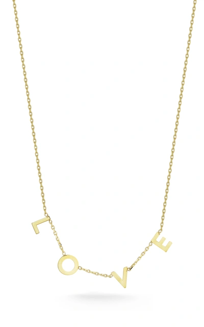 Ember Fine Jewelry 14k Italian Gold Love Necklace In White