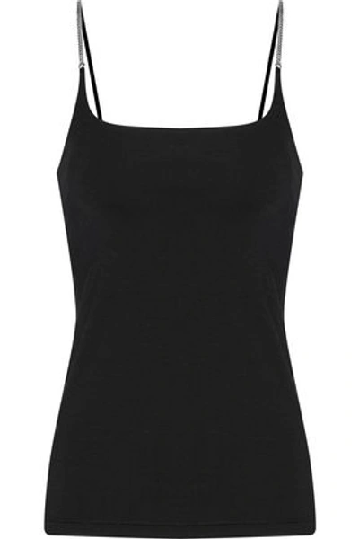 Alexander Wang T Alexanderwang.t Woman Chain-trimmed Stretch-knit Camisole Black