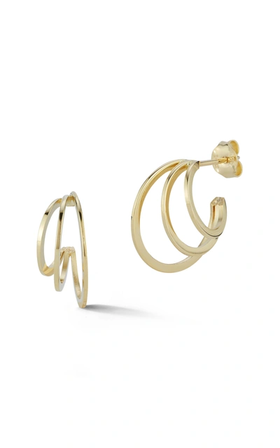 Ember Fine Jewelry 14k Gold Triple Hoop Earring In White