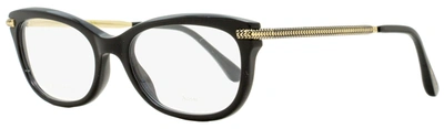 Jimmy Choo Women's Rectangular Eyeglasses Jc217 807 Black/gold 54mm