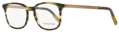 Ermenegildo Zegna Men's Rectangular Eyeglasses Ez5143 055 Striped Brown/bronze 53mm