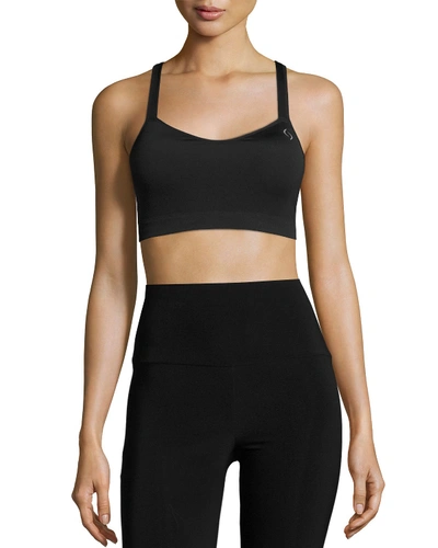 Brooks Uprise Crossback Sports Bra (a/b) In Black