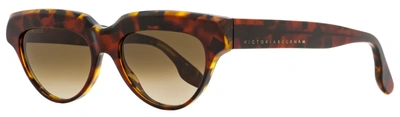 Victoria Beckham Women's Cateye Sunglasses Vb602s 616 Red Amber Tortoise 53mm In Multi