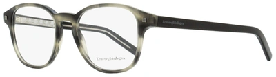 Ermenegildo Zegna Men's Square Eyeglasses Ez5169 020 Gray Striped 52mm In Grey