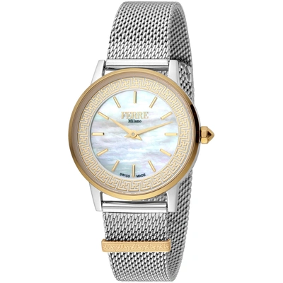 Ferre Milano Women's Mother Of Pearl Dial Watch In White
