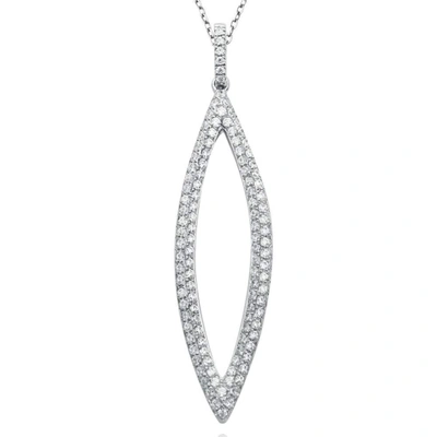 Suzy Levian Pave Cubic Zirconia Sterling Silver Pendant In White