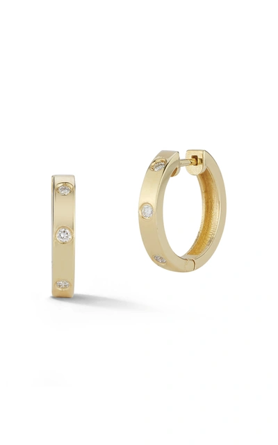 Ember Fine Jewelry 14k Gold & Diamond Huggie Hoop Earring In White