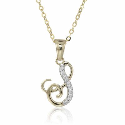 Vir Jewels 1/20 Cttw Diamond Musical Pendant Necklace 14k Yellow Gold With 18 Inch Chain In White