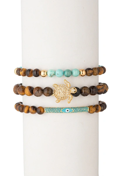 Eye Candy La Shelly Bracelet Set In Blue