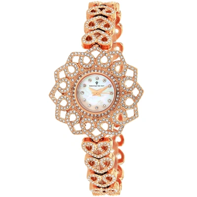 Christian Van Sant Women's White Mop Dial Watch In Pink