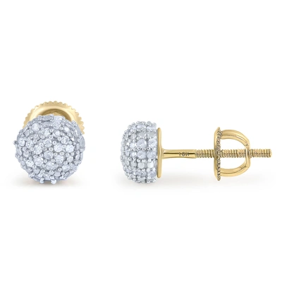 Monary 10k Yellow Gold Earrings With 0.2 Ct. Diamonds In White