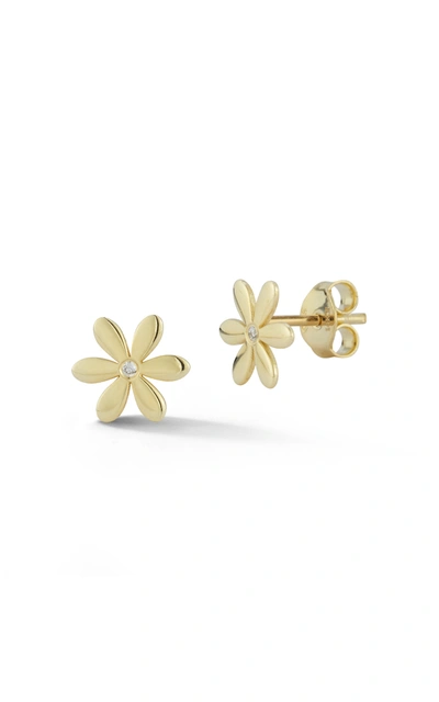 Ember Fine Jewelry 14k Gold & Diamond Flower Stud Earrings In White