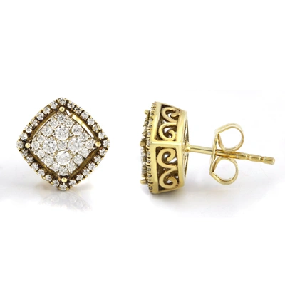 Monary 14k Yellow Gold Earrings With 0.49 Ct. Diamonds In White