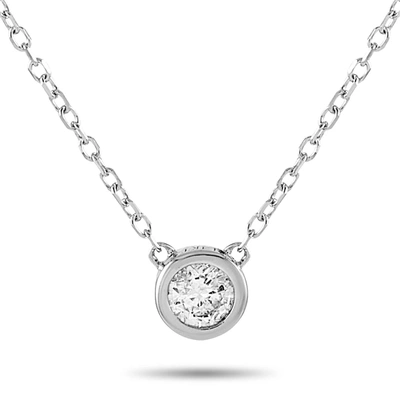 Non Branded Lb Exclusive 14k White Gold 0.10ct Diamond Necklace