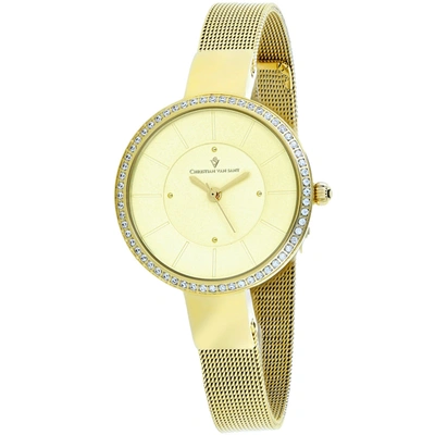 Christian Van Sant Women's Gold Tone Dial Watch