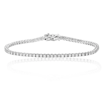 Vir Jewels 3 Cttw Si2-i1 Princess Diamond Tennis Bracelet 14k White Gold 7 Inches Square In Silver