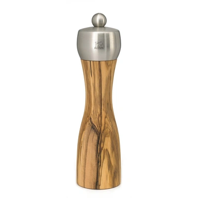 Peugeot 8-inch Classic Fidji Salt Mill, Olive Wood In Brown