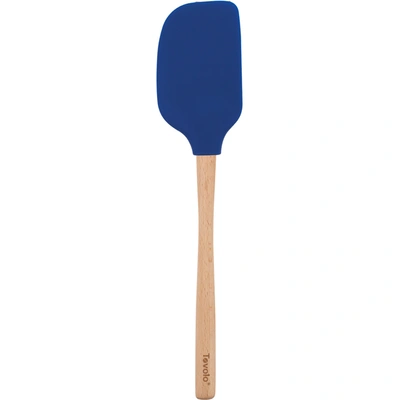 Tovolo Flex-core Wood Handled Silicone Jumbo Spatula, Stratus Blue