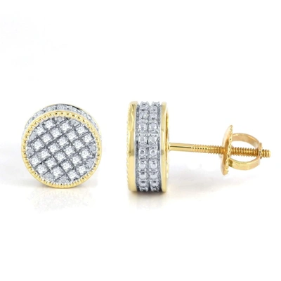 Monary 14k Yellow Gold Earrings With 0.16 Ct. Diamonds In White