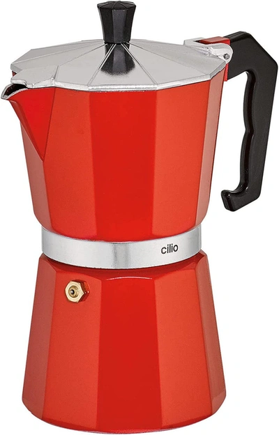 Cilio Classico Stovetop Espresso Maker, 15 Ounce In Red
