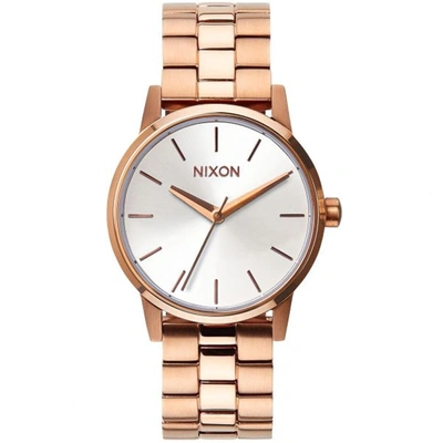 Nixon Women's Kensington Silver Dial Watch In Gold Tone / Rose / Rose Gold Tone / Silver