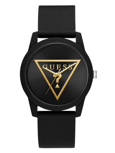 Guess Factory Gold-tone And Black Silicone Analog Watch