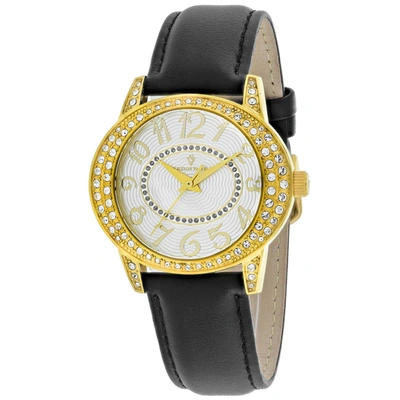 Christian Van Sant Women's Silver Dial Watch In Black
