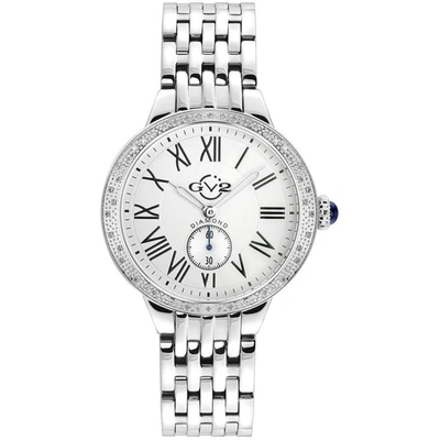 Gv2 Astor Women's Silver Case, White Dial Stainless Steel Watch