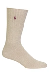 Polo Ralph Lauren Crew Socks In Taupe Heather