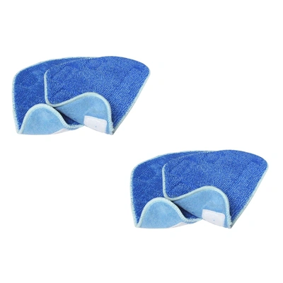 Salav 4-pc Mop Pad Replacement Set For Stm-402 Steam Mop In Blue