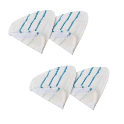 True & Tidy 4-pc Mop Pad Replacement Set For Stm-500 And Stm-700 Steam Mop In White