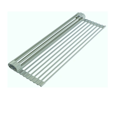 True & Tidy Dr-881 Over-the-sink Roll-up Drying Rack In Grey