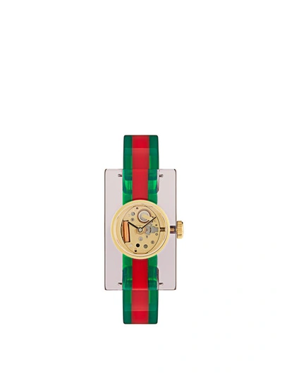 Gucci Women's Transparent Plexiglas Bangle Watch In Gold Multi