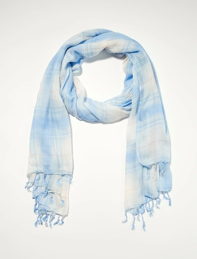 Lucky Brand Plaid Scarf In Blue