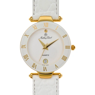 Mathey-tissot Women's Classic White Dial Watch In Gold