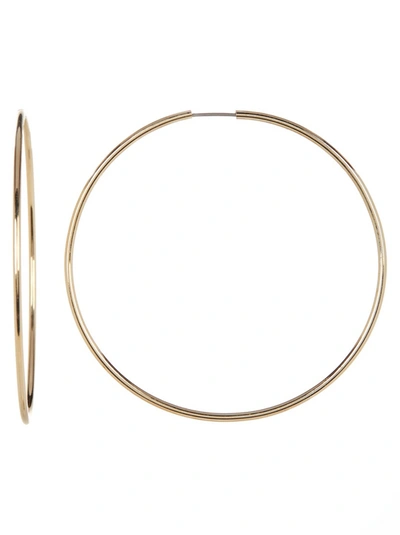 Sterling Forever 2.7" Infinity Hoop Earrings-gold