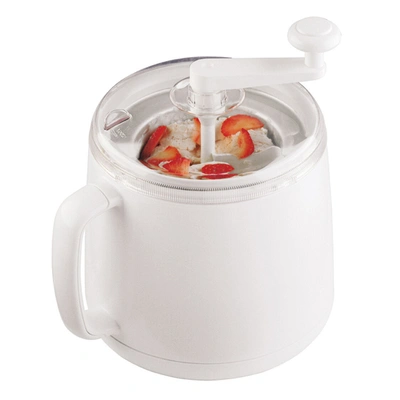 Cuisipro Donvier 837450 Manual Hand Crank Ice Cream Maker, 1 Quart, White