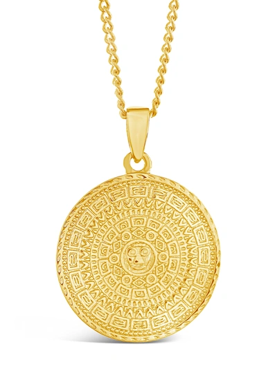 Sterling Forever Gold Medallion Necklace-gold