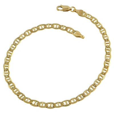 Pompeii3 14k Yellow Gold Filled Mariner Link Bracelet 8.5 Inch In White