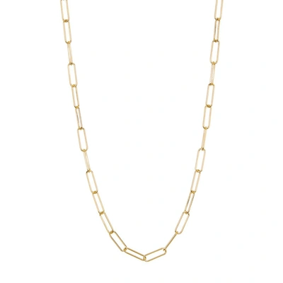 Adornia Paper Clip Chain Gold In White