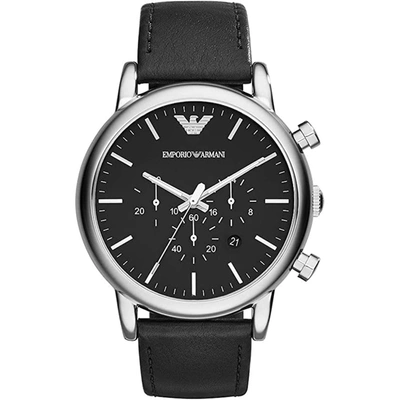 Armani Collezioni Men's Black Dial Watch