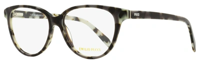 Emilio Pucci Women's Oval Eyeglasses Ep5077 020 Gray Havana 53mm In White
